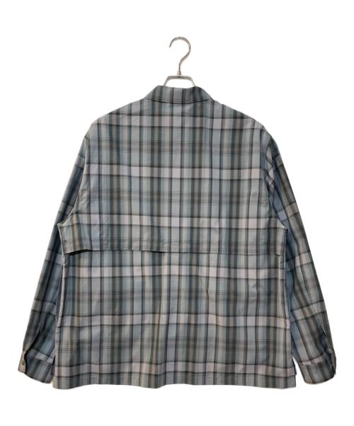 Snow peak（スノーピーク）snow peak (スノーピーク) Fade Check Breezy Shirt チェックシャツ グレー サイズ:Mの古着・服飾アイテム