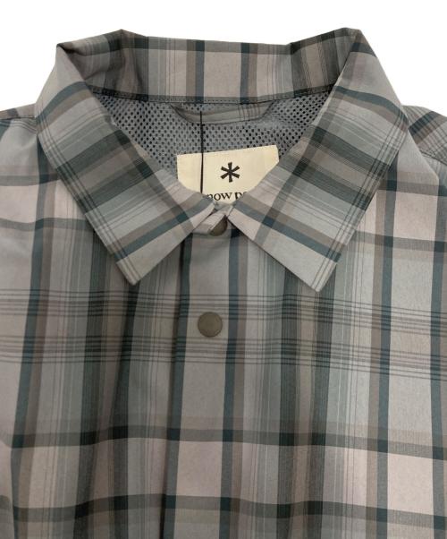Snow peak（スノーピーク）snow peak (スノーピーク) Fade Check Breezy Shirt チェックシャツ グレー サイズ:Mの古着・服飾アイテム
