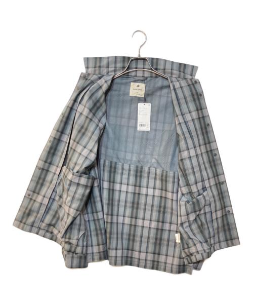 Snow peak（スノーピーク）snow peak (スノーピーク) Fade Check Breezy Shirt チェックシャツ グレー サイズ:Mの古着・服飾アイテム