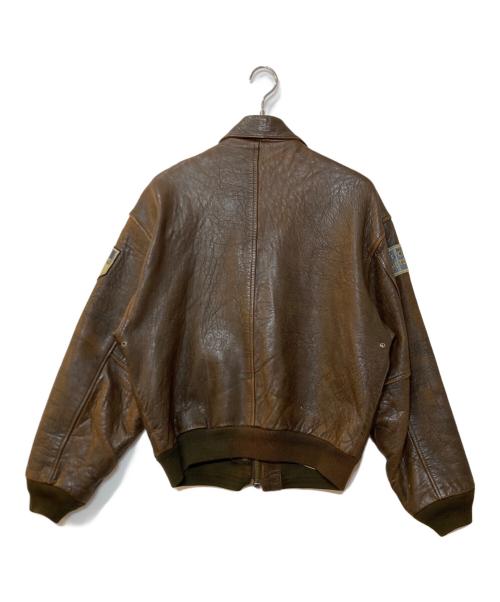 AVIREX（アヴィレックス）AVIREX (アヴィレックス) A-2レザーmフライトジャケット ブラウン サイズ:Mの古着・服飾アイテム