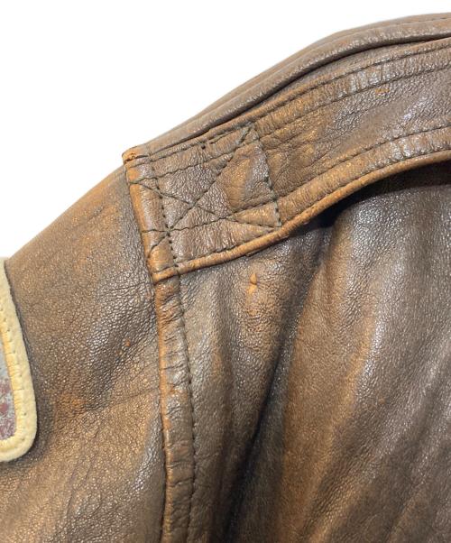AVIREX（アヴィレックス）AVIREX (アヴィレックス) A-2レザーmフライトジャケット ブラウン サイズ:Mの古着・服飾アイテム