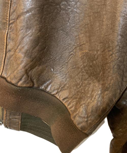AVIREX（アヴィレックス）AVIREX (アヴィレックス) A-2レザーmフライトジャケット ブラウン サイズ:Mの古着・服飾アイテム