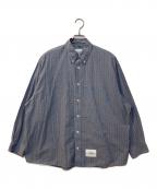 WTAPSダブルタップス）の古着「BD 02 / LS / COTTON. BROADCLOTH. TEXTILE. PROTECT ボタンダウンシャツ」｜ネイビー