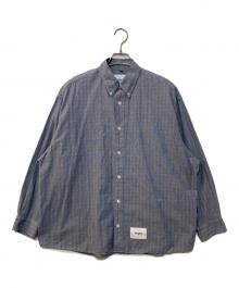 WTAPS（ダブルタップス）の古着「BD 02 / LS / COTTON. BROADCLOTH. TEXTILE. PROTECT ボタンダウンシャツ」｜ネイビー