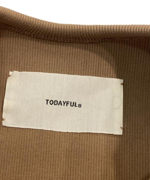 TODAYFUL（トゥデイフル）TODAYFUL (トゥデイフル) Docking Gather Onepiece ドッキングギャザーワンピース ブラウン サイズ:36の古着・服飾アイテム