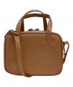 ROH SEOULローソウル）の古着「MINI TIN SQUARE TOTE ミニ ティンスクエアトートバッグ」｜ブラウン