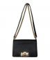 中古・古着 FURLA (フルラ) BLOCK MINI CROSSBODY スクエアレザーショルダーバッグ ブラック：6000円