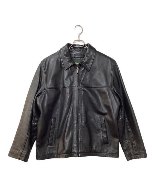 Eddie Bauer（エディーバウアー）Eddie Bauer (エディーバウアー) レザージャケット ブラック サイズ:Lの古着・服飾アイテム