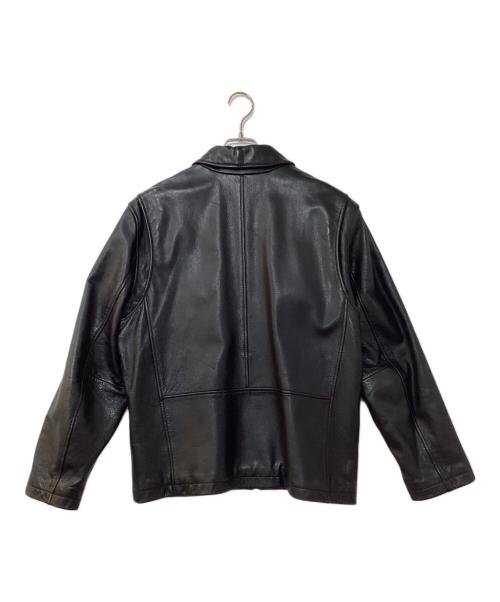 Eddie Bauer（エディーバウアー）Eddie Bauer (エディーバウアー) レザージャケット ブラック サイズ:Lの古着・服飾アイテム