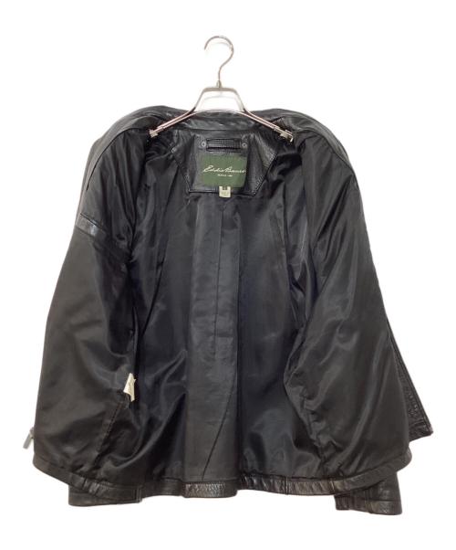 Eddie Bauer（エディーバウアー）Eddie Bauer (エディーバウアー) レザージャケット ブラック サイズ:Lの古着・服飾アイテム