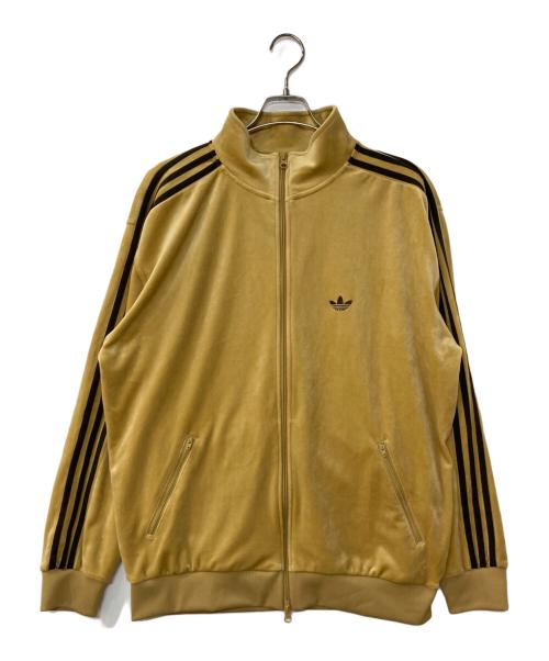 adidas（アディダス）adidas (アディダス) VELOUR TRACKTOP ベロア トラックジャケット ベージュ サイズ:Lの古着・服飾アイテム