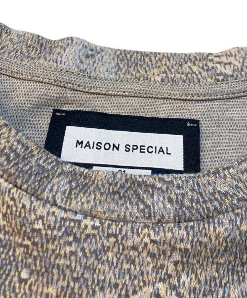 MAISON SPECIAL（メゾンスペシャル）MAISON SPECIAL Photo Collage Double Jacquard Prime-Over Crew Neck Knit T-shirt フォトコラージュダブルジャガードプライムオーバークルーネックニットTシャツの古着・服飾アイテム