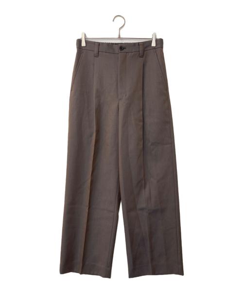 MAISON SPECIAL（メゾンスペシャル）MAISON SPECIAL (メゾンスペシャル) 4 Colors Chambray Washable Wool Prime-Wide One Tuck Wide Pants ブラウン サイズ:2の古着・服飾アイテム
