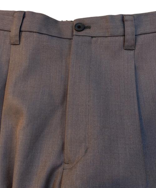 MAISON SPECIAL（メゾンスペシャル）MAISON SPECIAL (メゾンスペシャル) 4 Colors Chambray Washable Wool Prime-Wide One Tuck Wide Pants ブラウン サイズ:2の古着・服飾アイテム