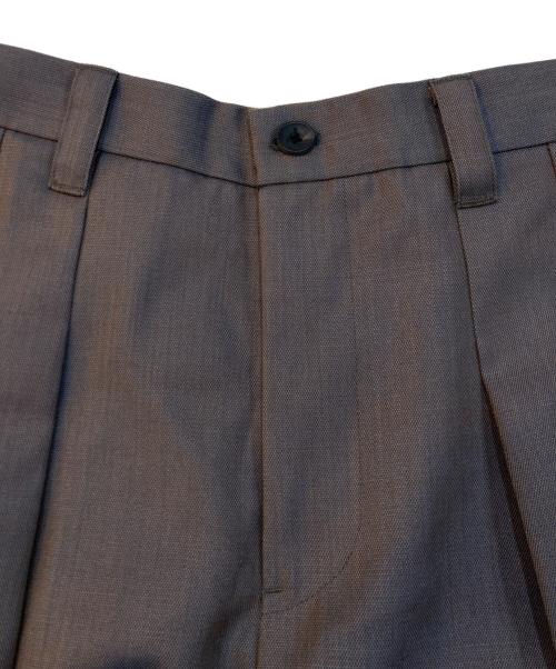 MAISON SPECIAL（メゾンスペシャル）MAISON SPECIAL (メゾンスペシャル) 4 Colors Chambray Washable Wool Prime-Wide Two Tuck Wide Pants ブラウン サイズ:2の古着・服飾アイテム