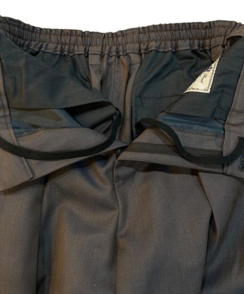 MAISON SPECIAL（メゾンスペシャル）MAISON SPECIAL (メゾンスペシャル) 4 Colors Chambray Washable Wool Prime-Wide Two Tuck Wide Pants ブラウン サイズ:2の古着・服飾アイテム