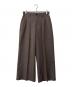 MAISON SPECIAL（メゾンスペシャル）の古着「4 Colors Chambray Washable Wool Prime-Wide Two Tuck Wide Pants」｜ブラウン
