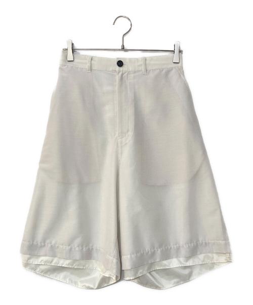 MAISON SPECIAL（メゾンスペシャル）MAISON SPECIAL (メゾンスペシャル) Layered Sheer Prime-Wide Shorts レイヤードシアープライムワイドショーツ ホワイトの古着・服飾アイテム