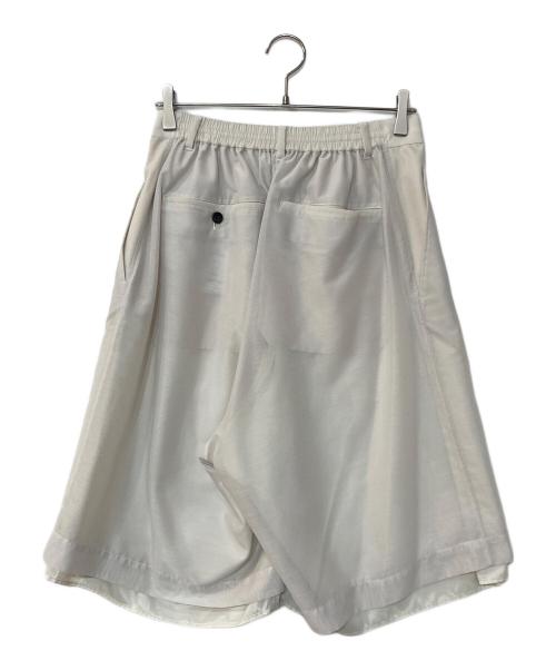 MAISON SPECIAL（メゾンスペシャル）MAISON SPECIAL (メゾンスペシャル) Layered Sheer Prime-Wide Shorts レイヤードシアープライムワイドショーツ ホワイトの古着・服飾アイテム