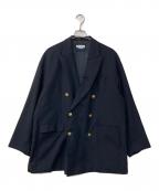 MAISON SPECIALメゾンスペシャル）の古着「ピークドラペルプライムオーバー金釦ダブルブレザー」｜ネイビー