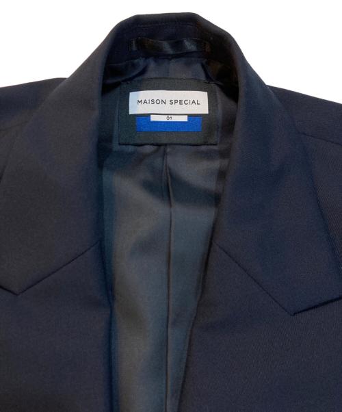 MAISON SPECIAL（メゾンスペシャル）MAISON SPECIAL (メゾンスペシャル) ピークドラペルプライムオーバー金釦ダブルブレザー ネイビー サイズ:01の古着・服飾アイテム
