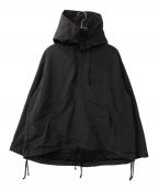 MAISON SPECIALメゾンスペシャル）の古着「Washed Nylon Prime-Over Anorak Hoodie」｜ブラック