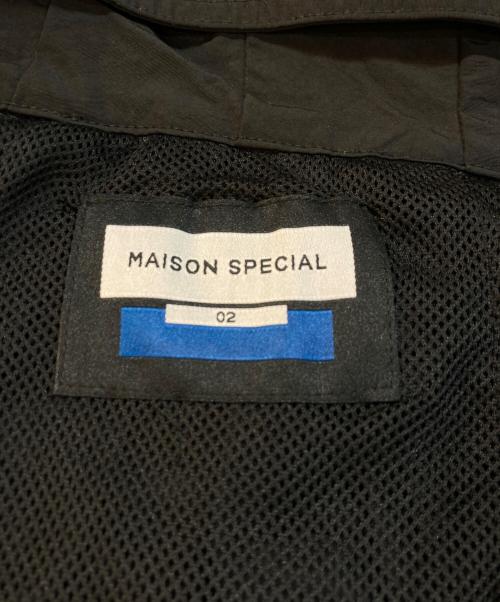 MAISON SPECIAL（メゾンスペシャル）MAISON SPECIAL (メゾンスペシャル) Washed Nylon Prime-Over Anorak Hoodie ブラック サイズ:02の古着・服飾アイテム