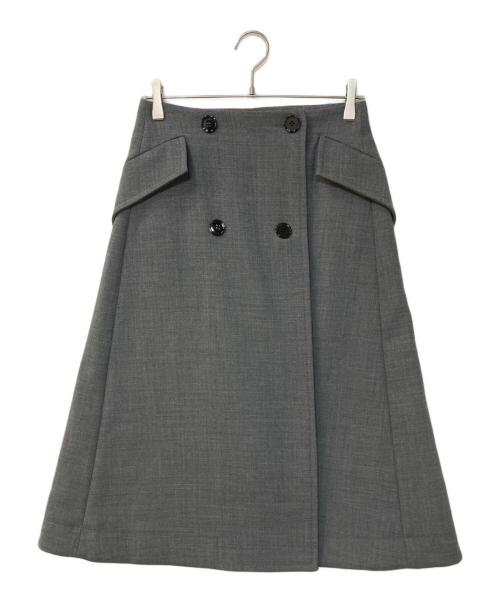 MM6 Maison Margiela（エムエムシックスメゾンマルジェラ）MM6 Maison Margiela (エムエムシックスメゾンマルジェラ) ボタントレンチスカート グレー サイズ:40の古着・服飾アイテム