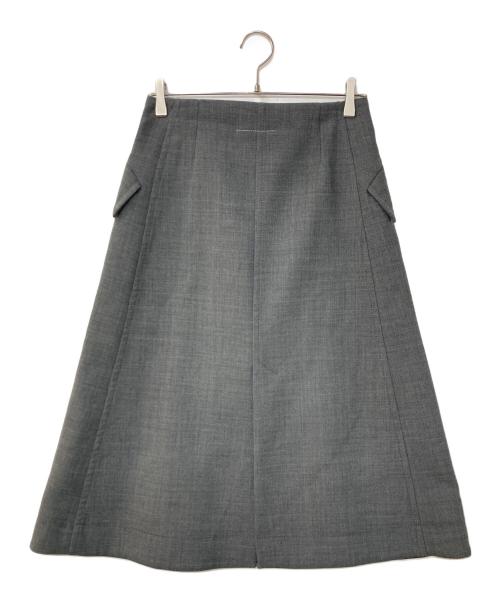 MM6 Maison Margiela（エムエムシックスメゾンマルジェラ）MM6 Maison Margiela (エムエムシックスメゾンマルジェラ) ボタントレンチスカート グレー サイズ:40の古着・服飾アイテム