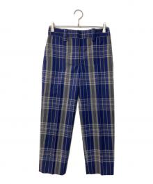 Acne studios（アクネ ストゥディオズ）の古着「TREA TECH CHECK チェックパンツ」｜ネイビー