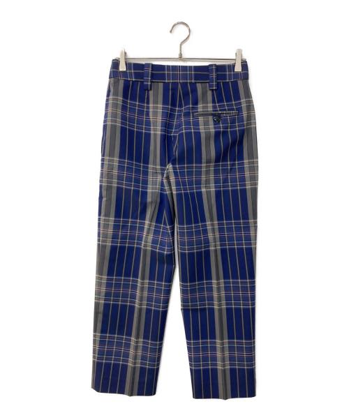 Acne studios（アクネ ストゥディオズ）Acne studios (アクネ ストゥディオズ) TREA TECH CHECK チェックパンツ ネイビー サイズ:34の古着・服飾アイテム