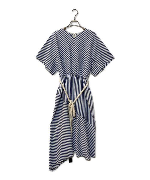 HYKE（ハイク）HYKE (ハイク) ロープベルトストライプワンピース ホワイト サイズ:1の古着・服飾アイテム