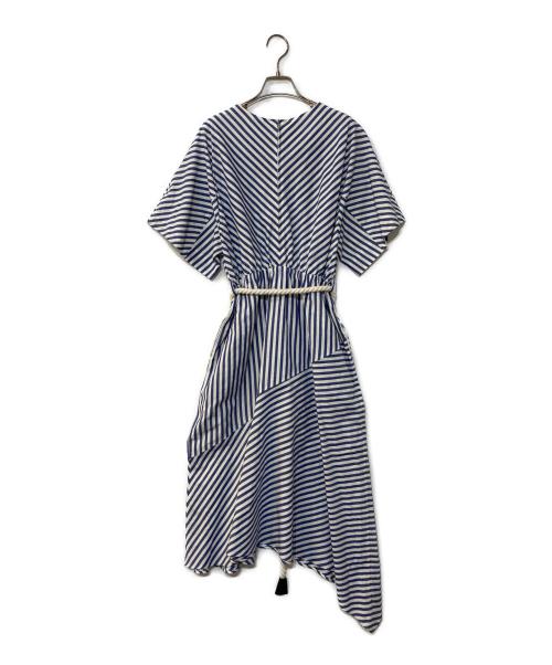 HYKE（ハイク）HYKE (ハイク) ロープベルトストライプワンピース ホワイト サイズ:1の古着・服飾アイテム