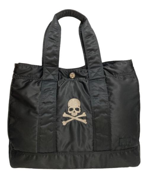 Mastermind JAPAN（マスターマインド ジャパン）Mastermind JAPAN (マスターマインド ジャパン) PORTER (ポーター) 刺繍 コラボ トートバッグ ブラックの古着・服飾アイテム