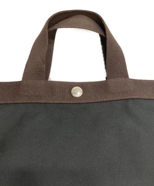 Herve Chapelier（エルベシャプリエ）Herve Chapelier (エルベシャプリエ) Boat Tote M ブラック×ブラウン サイズ:記載なしの古着・服飾アイテム