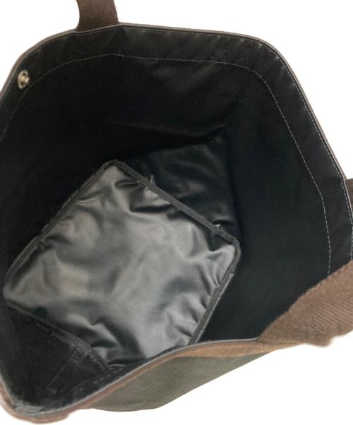 Herve Chapelier（エルベシャプリエ）Herve Chapelier (エルベシャプリエ) Boat Tote M ブラック×ブラウン サイズ:記載なしの古着・服飾アイテム
