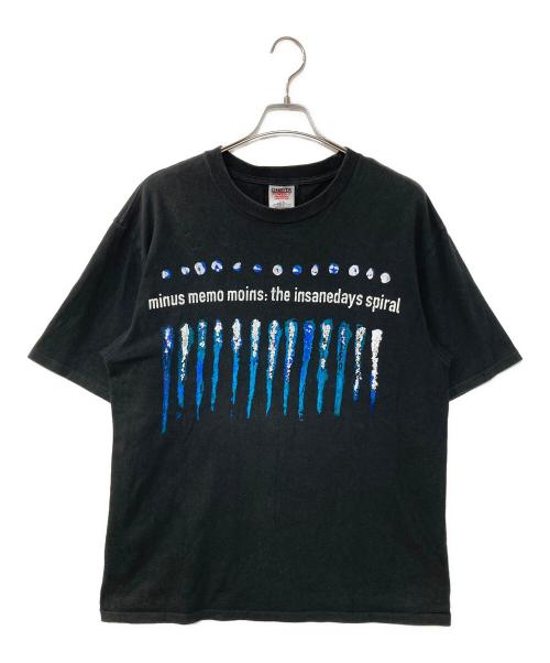 MINUS（マイナス）MINUS (マイナス) プリントTシャツ ブラック サイズ:LARGEの古着・服飾アイテム