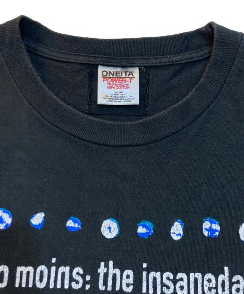 MINUS（マイナス）MINUS (マイナス) プリントTシャツ ブラック サイズ:LARGEの古着・服飾アイテム