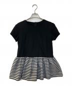 BORDERS at BALCONYボーダーズアットバルコニー）の古着「PEPLUM TEE チュニック」｜ブラック