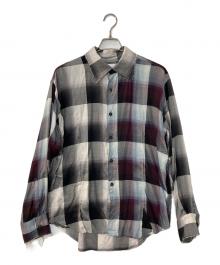 UNUSED×SUGARHILL（アンユーズド×シュガーヒル）の古着「コラボ オンブレ裁断シャツ」｜マルチカラー