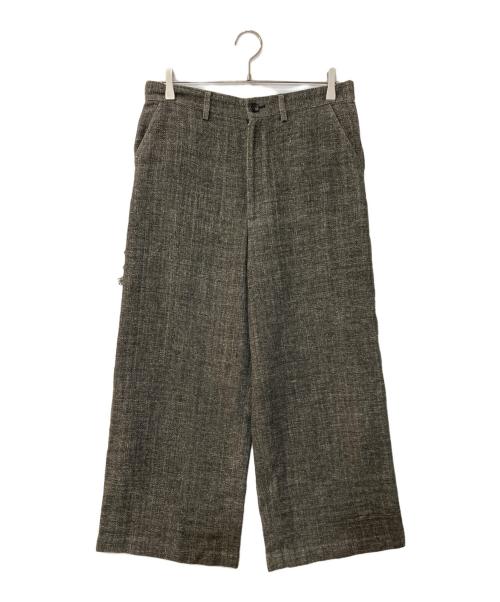 Y's（ワイズ）Y's (ワイズ) バックフリルシルクツイードパンツ グレー サイズ:3の古着・服飾アイテム