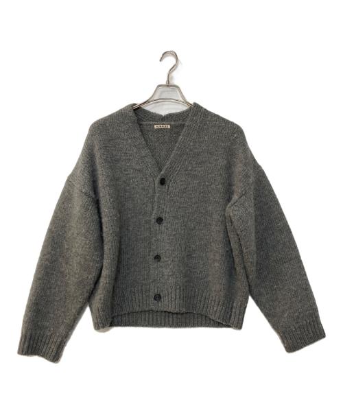 AURALEE（オーラリー）AURALEE (オーラリー) SUPER MILLED KNIT BIG CARDIGAN グレー サイズ:3の古着・服飾アイテム
