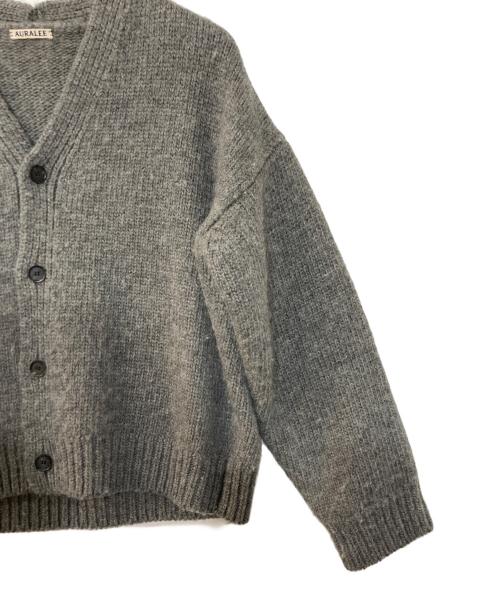 AURALEE（オーラリー）AURALEE (オーラリー) SUPER MILLED KNIT BIG CARDIGAN グレー サイズ:3の古着・服飾アイテム