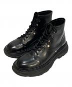 ALEXANDER McQUEENアレキサンダーマックイーン）の古着「レースアップレザーブーツ」｜ブラック