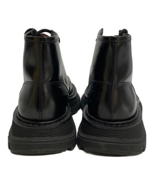 ALEXANDER McQUEEN（アレキサンダーマックイーン）ALEXANDER McQUEEN　 (アレキサンダーマックイーン) レースアップレザーブーツ ブラック サイズ:38の古着・服飾アイテム