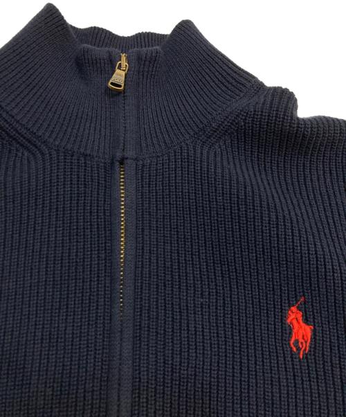 POLO RALPH LAUREN（ポロ・ラルフローレン）POLO RALPH LAUREN (ポロ・ラルフローレン) ジップニット ネイビー サイズ:Sの古着・服飾アイテム
