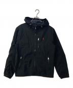 POLO RALPH LAURENポロ・ラルフローレン）の古着「ナイロンフーデッドジャケット」｜ブラック