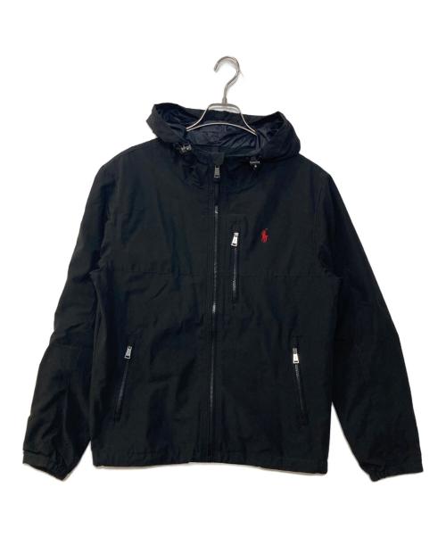 POLO RALPH LAUREN（ポロ・ラルフローレン）POLO RALPH LAUREN (ポロ・ラルフローレン) ナイロンフーデッドジャケット ブラック サイズ:Sの古着・服飾アイテム