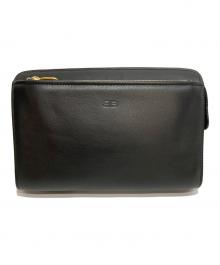 BALENCIAGA×ACE（バレンシアガ×エース）の古着「BBロゴ型押しクラッチバッグ」｜ブラック