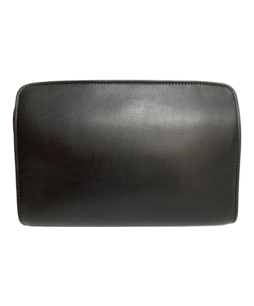 BALENCIAGA（バレンシアガ）BALENCIAGA (バレンシアガ) ACE (エース) BBロゴ型押しクラッチバッグ ブラックの古着・服飾アイテム